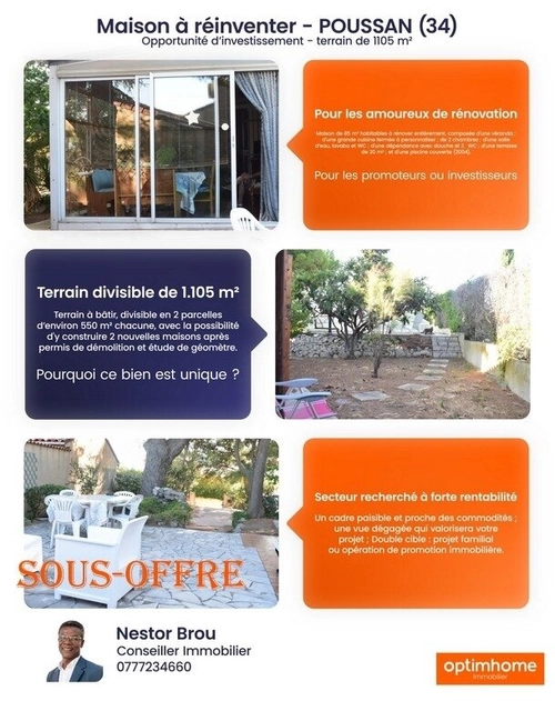 Image d'un maison 4 pièces 85 m² à 426800€ à poussan (34560)