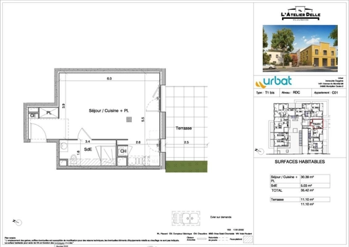 Image d'un appartement 1 pièce 35 m² à 627€ à villeurbanne (69100)