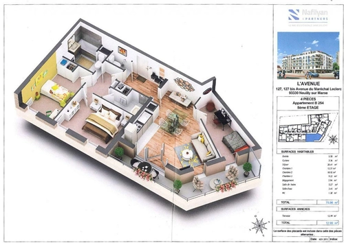 Image d'un appartement 4 pièces 76 m² à 287850€ à neuilly-sur-marne (93330)