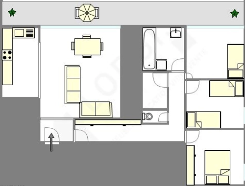 Image d'un appartement 4 pièces 79 m² à 383100€ à courbevoie (92400)