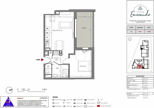 Image d'un appartement 2 pièces 44 m² à 185000€ à clermont-l'hérault (34800)