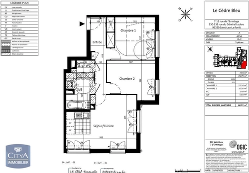 Image d'un appartement 3 pièces 60 m² à 950€ à saint-leu-la-forêt (95320)