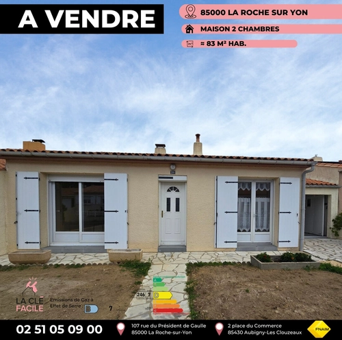 Image d'un maison 5 pièces 84 m² à 227500€ à la roche-sur-yon (85000)