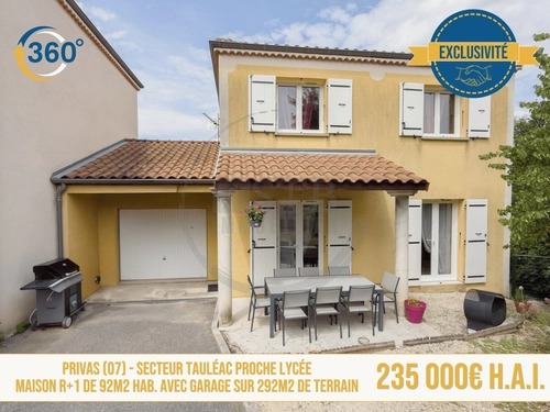 Image d'un maison 5 pièces 92 m² à 235000€ à privas (07000)