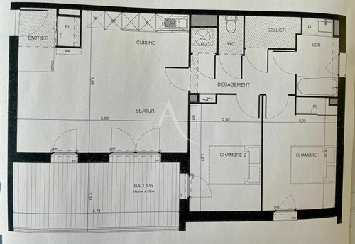 Image d'un appartement 3 pièces 66 m² à 246200€ à pibrac (31820)