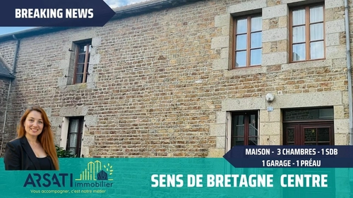 Image d'un maison 11 pièces 85 m² à 118700€ à sens-de-bretagne (35490)