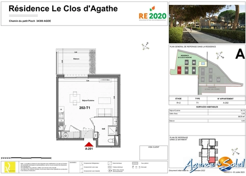Image d'un appartement 1 pièce 36 m² à 520€ à agde (34300)