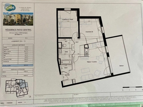 Image d'un appartement 3 pièces 68 m² à 890€ à quetigny (21800)