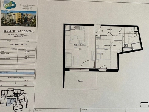 Image d'un appartement 2 pièces 46 m² à 710€ à quetigny (21800)