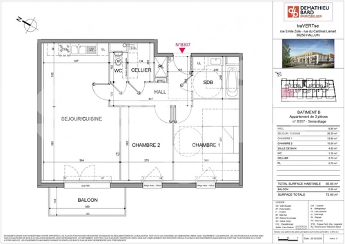 Image d'un location t3 - 66 m² - halluin 59250 à 807€ à halluin (59250)
