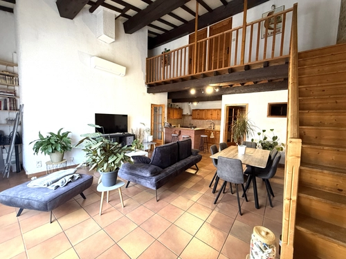 Image d'un maison de village t3 climatisée + grand garage - groupement immobilier 66 à 850€ à bages (66670)