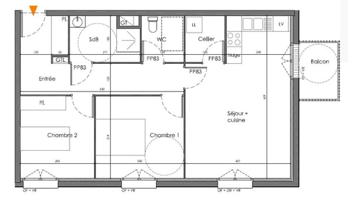Image d'un location appartement 3 pièces lille 63m² à 951.06€/mois - cdc habitat à 951€ à lille (59000)