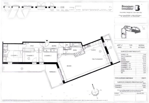 Image d'un apartment at 44 nantes, nantes, 44100, france à 1863€ à nantes (44000)
