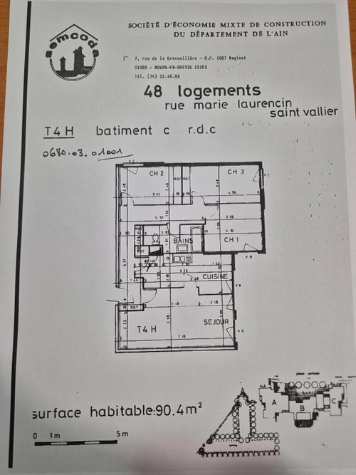 Image d'un semcoda annonces | appartement - t4 - st vallier à 482€ à saint-vallier (71230)