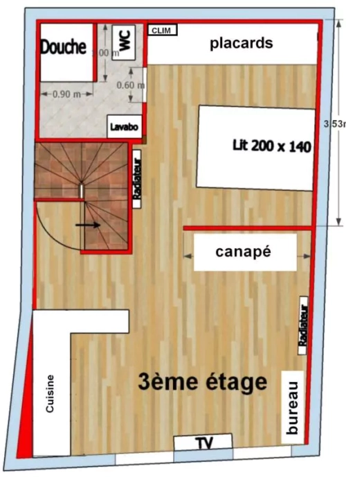 Image d'un appartement 2 pièces, 28 m² à louer à narbonne (11100) à 639€ à narbonne (11100)