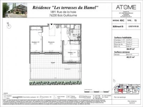 Image d'un location appartement bois-guillaume 3 pièces 58 m2 seine maritime (76230) - 920 € / mois à 920€ à bois-guillaume (76230)