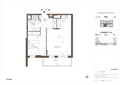 Image d'un appartement · 2 pièces · 51.24 m² à 1164€ à antony (92160)