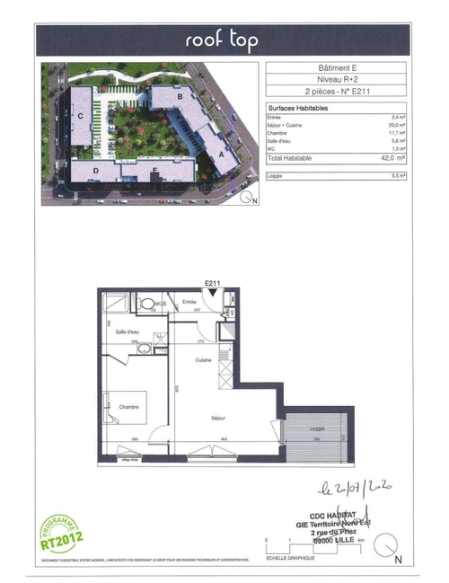 Image d'un location appartement 2 pièces wattrelos 42m² à 528.45€/mois - cdc habitat à 528€ à wattrelos (59150)