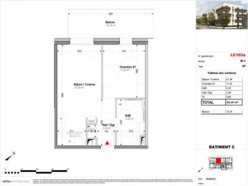 Image d'un location appartement huningue 2 pièces 42 m2 haut rhin (68330) - 683 € / mois à 683€ à huningue (68330)