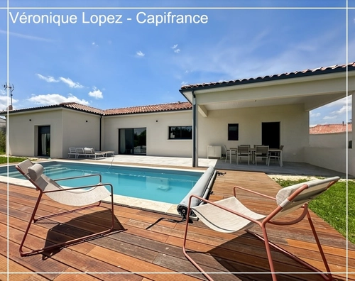 Image d'un superbe contemporaine construite en 2023 de 138 m² habitable avec jardin, garage et piscine à 398900€ à agen (47000)