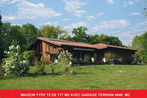Image d'un maison type t5 de 177 m2 terrain 4940 m2 proche de à 414900€ à cazaubon (32150)